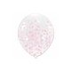 Balony transparentne z różowym konfetti 12cali 30cm 10szt