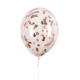 Balony transparentne z konfetti rose gold12cali 30cm 10szt