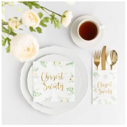 Kieszonki na sztućce Chrzest Święty 16szt