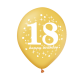 Balony na 18 urodziny mix 12cali 30cm 6szt