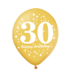Balony na 30 urodziny mix 12cali 30cm 6szt