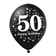 Balony na 50 urodziny mix 12cali 30cm 6szt