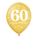 Balony na 60 urodziny mix 12cali 30cm 6szt