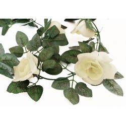 Girlanda z różami kremowa 220cm