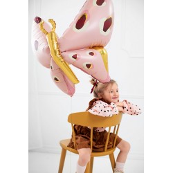 Balon foliowy Motyl różowy 120x87cm