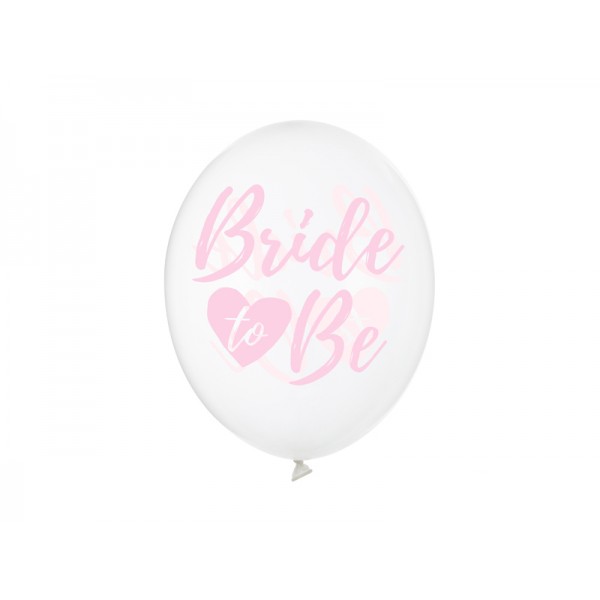 Balony transparentne Bride to be 12cali 30cm 6szt