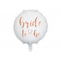 Balon foliowy Bride to be biały 18cali 45cm