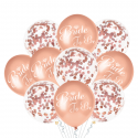 Balony na Wieczór Panieński Bride to be rose gold 12cali 30cm 10szt