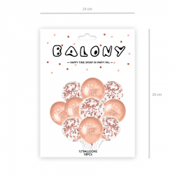 Balony na Wiecz&oacute;r Panieński Bride to be rose gold 12cali 30cm 10szt