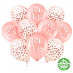 Balony Bride to be rose gold 12cali 30cm 10szt
