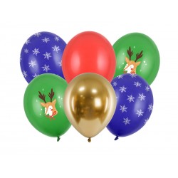 Bukiet z balonów Rudolf mix 12cali 30cm 6szt