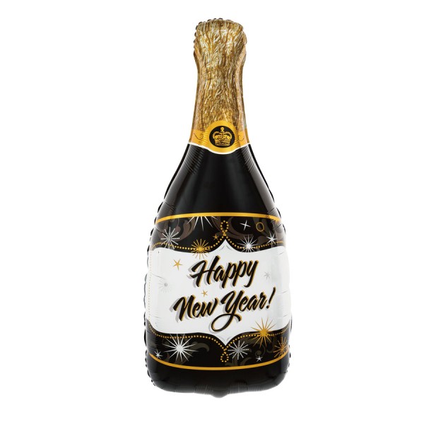 Balon foliowy Butelka szampana czarny