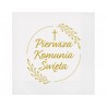 Serwetki komunijne Pierwsza Komunia Święta kłosy 33x33cm 20szt