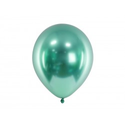 Balony chromowane Glossy zielone 12cali 30cm 10szt