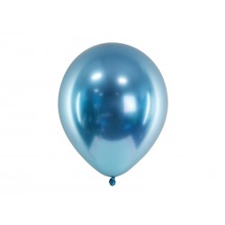 Balony chromowane Glossy niebieskie 12cali 30cm 10szt