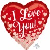 Balon foliowy Serce I Love You czerwony 18cali 43cm