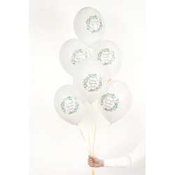 Balony transparentne Gołąb 12cali 30cm 6szt