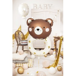 Balon foliowy Miś z grzechotką 61x88cm