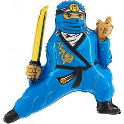 Balon foliowy Ninja niebieski 21cali 70x80cm