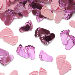 Konfetti Stópki różowe Baby Shower 15g