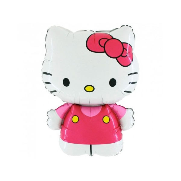 Balon foliowy Hello Kitty różowy 21cali 75x55cm