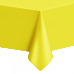 Obrus plastikowy żółty 137x274cm