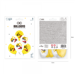 Bukiet balonów Budowa Koparka i Spychacz 12cali 30cm 6szt