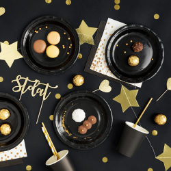 Kubeczki papierowe czarne 220ml 6szt