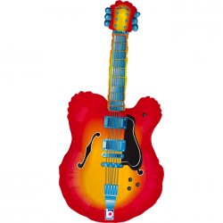 Balon foliowy Gitara czerwony 35cali 89cm