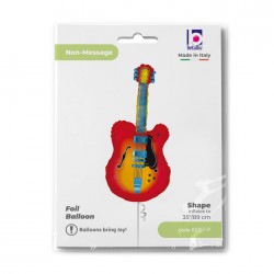 Balon foliowy Gitara czerwony 35cali 89cm