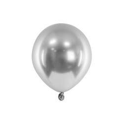 Balony chromowane Glossy srebrne 5cali 12cm 50szt