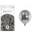 Balony chromowane Glossy ciemny srebrny 5cali 12cm 50szt