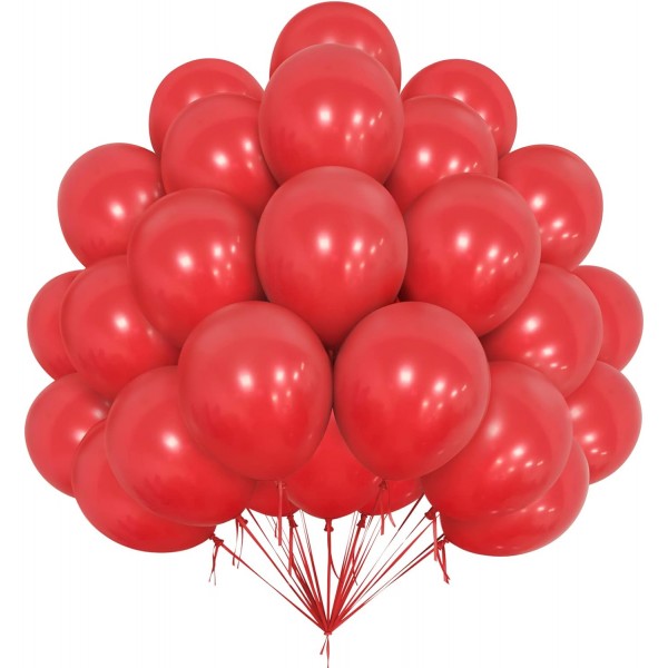 Balony metaliczne czerwone 11cali 27cm 50szt Strong