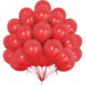 Balony metaliczne czerwone 11cali 27cm 50szt Strong
