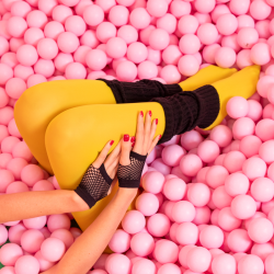 Rękawiczki z siatki bez palców czarne 11cm