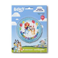 Balon foliowy Bluey Bingo okrągły 18cali 46cm