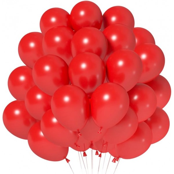Balony pastelowe czerwone 11cali 27cm 100szt Strong
