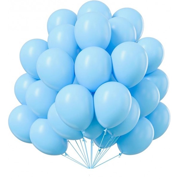 Balony pastelowe błękitne 11cali 27cm 50szt Strong
