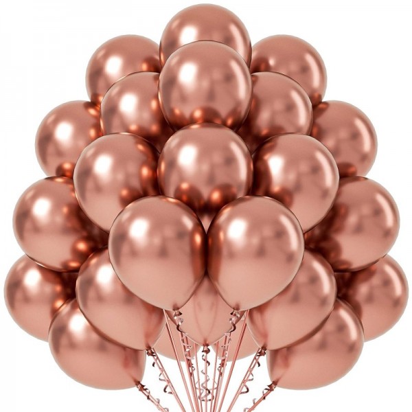 Balony metaliczne rose gold 11cali 27cm 100szt Strong