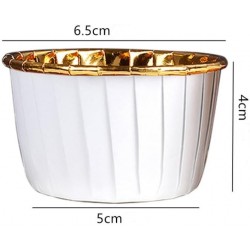 Papilotki biało złote 50x40 mm / 50szt