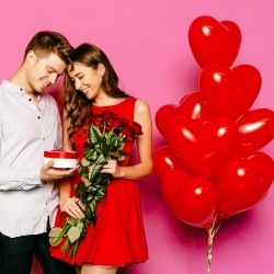 Balony pastelowe serca 16cali 40cm 6szt Strong