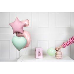 Butla z helem na 20 balonów różowa