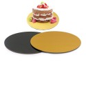 Podkład pod tort złoto-czarny 30cm 2000g gładki
