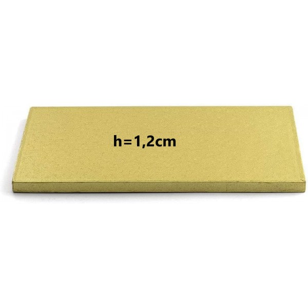 Podkład pod tort prostokątny Złoty Gruby 30x40cm