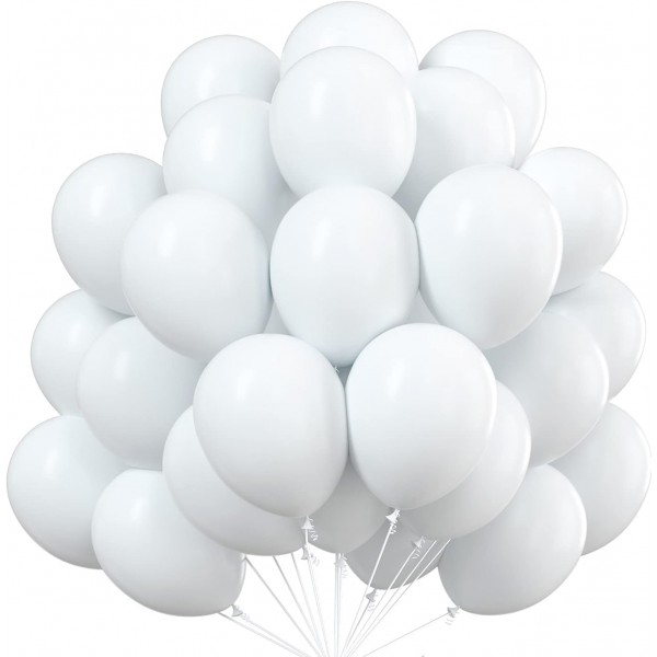 Balony pastelowe białe 23cm 100szt Rainbow