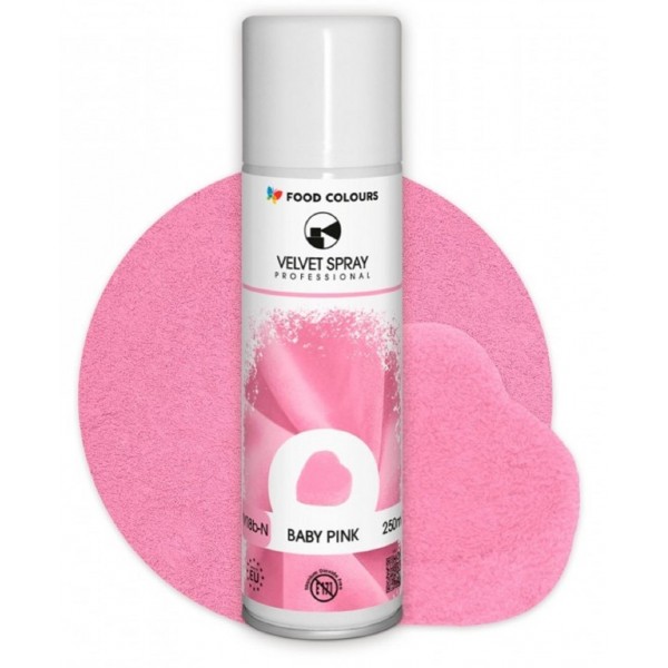 Zamsz w Sprayu Jasny Różowy Food Colorus Velvet 250ml