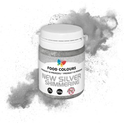 Brokat spożywczy jadalny do dekoracji SREBRNY 20g SILVER