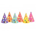 Czapeczki papierowe Kropki 16cm 6szt