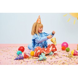 Czapeczki papierowe Kropki 16cm 6szt