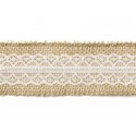 Taśma jutowa z koronką 5x500cm
